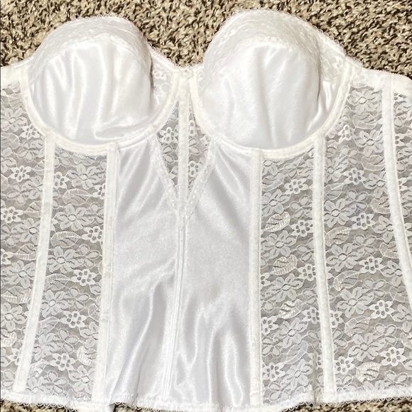 Dominique White Lace Strapless Bra/Corset  with Underwire - Picture 6 of 10